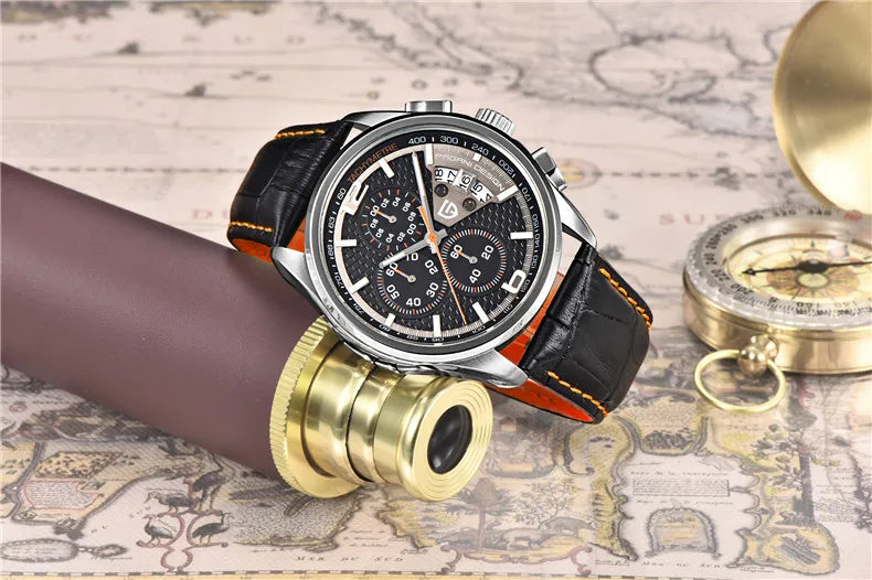 PAGANI DESIGN Chronograph Stop Watch for Men Quartz Multi-function Military Pilot Relógios Masculino Reloj Hombre Montre Homme