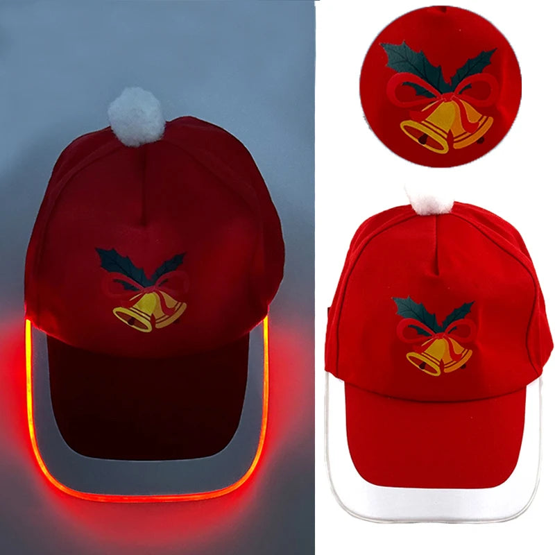 Fashion Glowing Baseball Cap LED Light Up Hip Hop Hat Bar Club Props Fluorescent Hat Men Women DJ Dance Supplies Costume