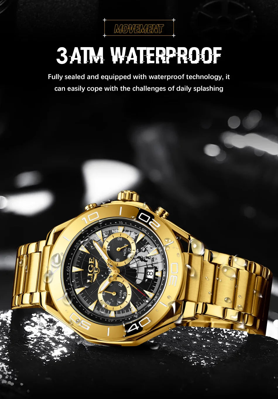 LIGE Luxusuhren für Herren, Freizeit- und Business-Uhren, Herrenmode, wasserdichte Militär-Quarzarmbanduhren für Herren, Montre Homme