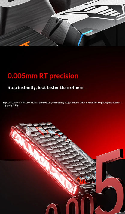 New AULA HERO68 Air 3-mode Magnetic Switch Gaming Mechanical Keyboard E-sport Custom Wired Keyboard Ergonomics Accessories