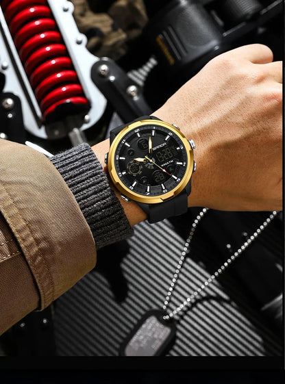 SANDA 9053 G Montres de sport militaires pour homme Montre numérique de luxe Montre-bracelet à quartz étanche jusqu’à 50 m pour homme Relogios Masculino