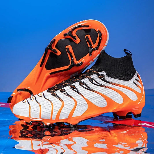 Men Match Football Boots Sport Training Long Spikes FG/TF Boys Cleats Outdoor Soccer Shoes Non Slip Indoor Futsal Comfortable