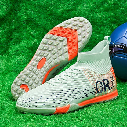 Nouvelles chaussures de football pour hommes, crampons pour terrain en herbe, baskets, chaussures de football de haute qualité, antidérapantes, montantes, pour futsal, matchs en salle, best-seller FG/TF