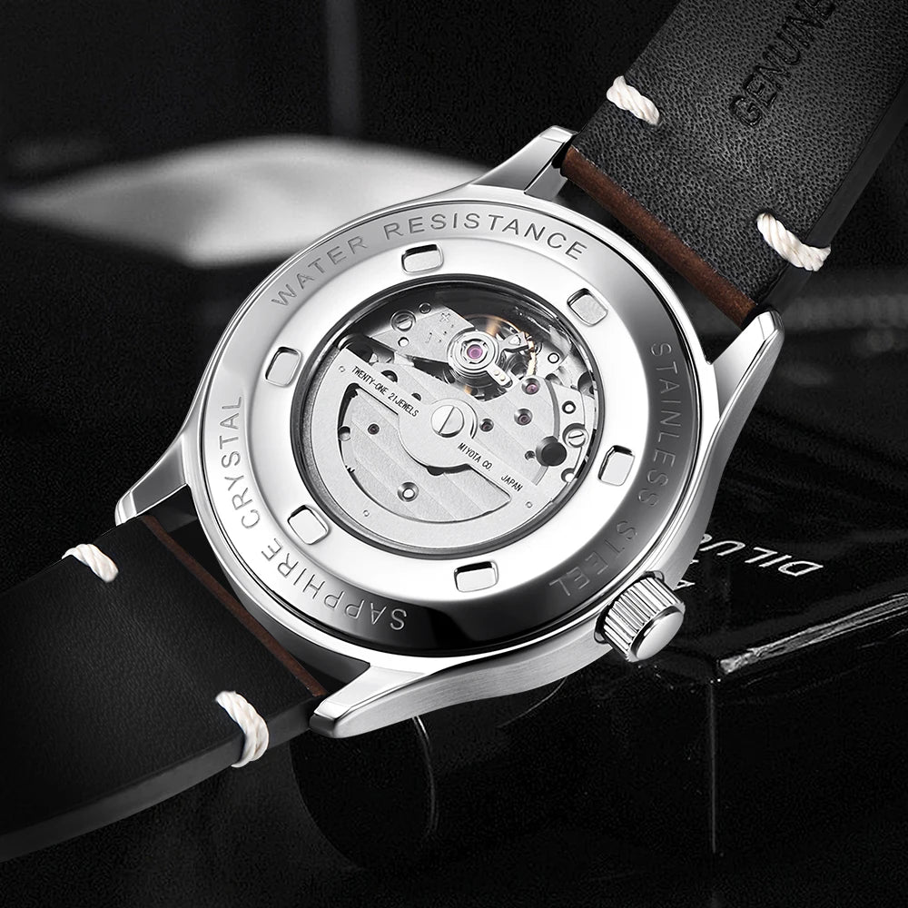 42mm Corgeut Sapphire miyota Watch Military Men Reloj Automatic Luxury Sport Design Clock Lume Leather Mechanical Wrist Watches