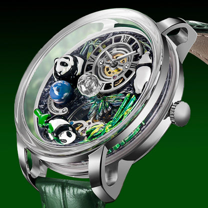 PINDU Panda National Treasure Series Mechanical Watch Men M2791B Movement Sapphire Mirror Waterproof Automatic Mechanical Watch
