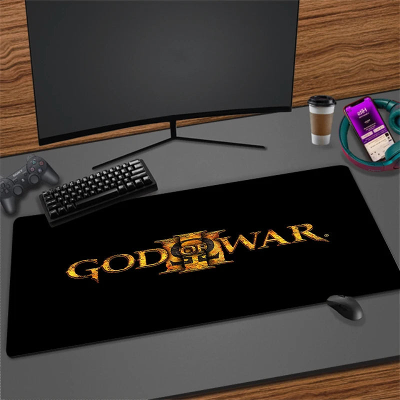 Gaming God of War Mouse Pad 80x30 Computer Accessories Mousepad Xxl Game Mats Deskmat Gamer Desk Mat Mause Anime Office Pc Pads