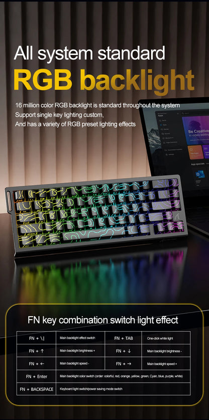 ATTACK SHARK X68HE X68Pro He Magnetic Mechanical Keyboard for Pro Gaming 0.01mm Rapid Trigg 8000Hz SOCD/Rs 0.125ms 128K Rate