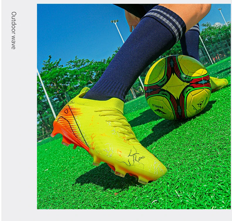 New Men's Football Boots Wholesale Cleats Non-Slip Sneakers Training Soccer Shoes Top Quality FG Drop Shipping Unisex Adult