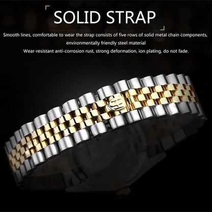 Relojes de hombre Holuns Luxury Classic de 36/41 mm en oro, con movimiento de cuarzo MIYOTA de Japón, de acero inoxidable, reloj de pulsera clásico de negocios, resistente al agua
