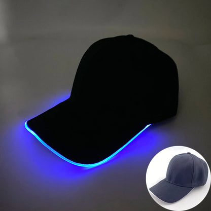 Fashion Glowing Baseball Cap LED Light Up Hip Hop Hat Bar Club Props Fluorescent Hat Men Women DJ Dance Supplies Costume