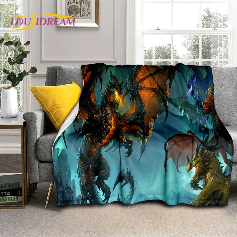 WOW, World of Warcraft Demon Hunter, Lich King, pătură din flanel pentru pat, dormitor, canapea, picnic, pătură pentru exterior și timp liber