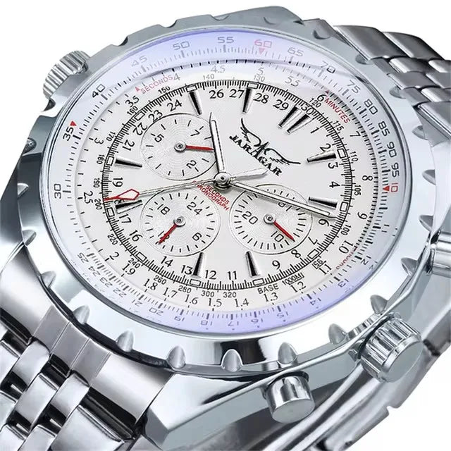 JARAGAR 212 Orologio meccanico automatico da uomo, modello business di lusso con calendario settimanale, orologio da uomo, regalo premium, Reloj Hombre
