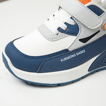 PU Leather Sport Shoes For Children Trend Fashion Kid's Sneakers Soft-soled Outdoor Boy's Girl's Running Shoes