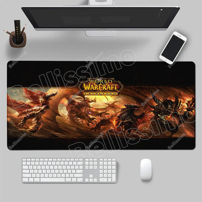 World Of Warcraft 90x40 Μεγάλο Gaming Mouse Pad Επιφάνειας Γραφείου για Παιχνίδια Csgo, Φυσικό Καουτσούκ, Μεγάλο Gamer XXL Mousepad Υπολογιστή