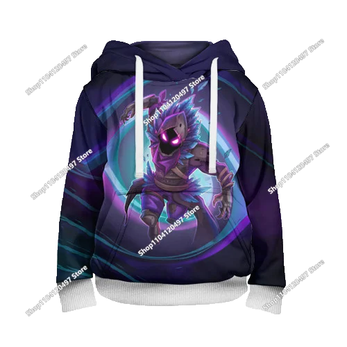 Nowe bluzy Fortnite 2025 z kapturem, nadruk 3D, bluza męska Harajuku z długim rękawem, krój oversize, unisex, odzież cosplayowa