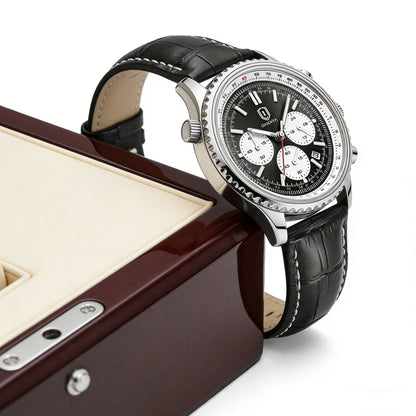 QINGXIYA Luxury Man Watch Quartz Waterproof Luminous Date Chronograph Leather Men Wristwatch Military Sports Men's Watches Reloj