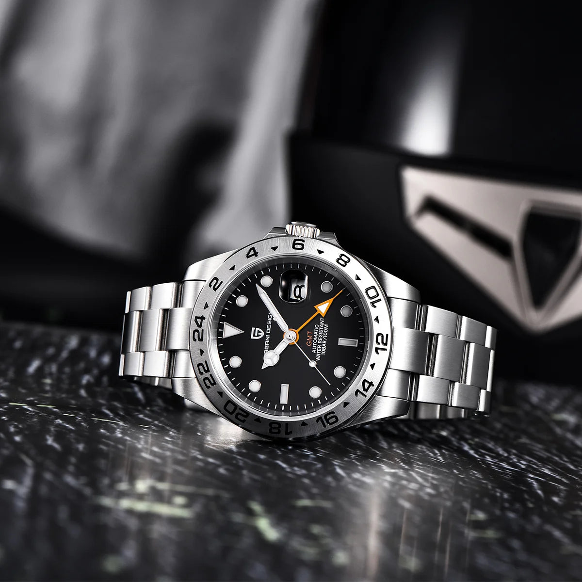 Pagani Design 2026 New Men's Diver Watch 42mm Sapphire Automatic Mechanical GMT Watch 100m Waterproof PD1682