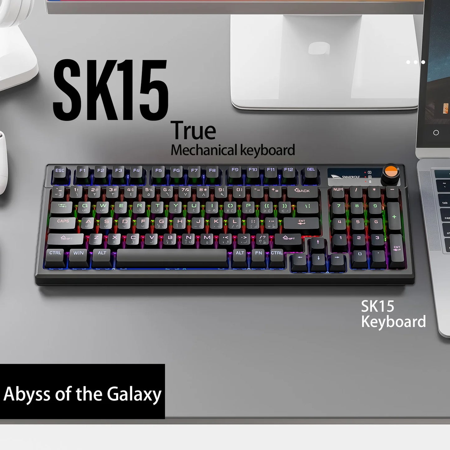 SMAILWOLF SK15 Mechanical keyboard wired full-key rollover gaming e-sports notebook office 98 keys customized in Russian