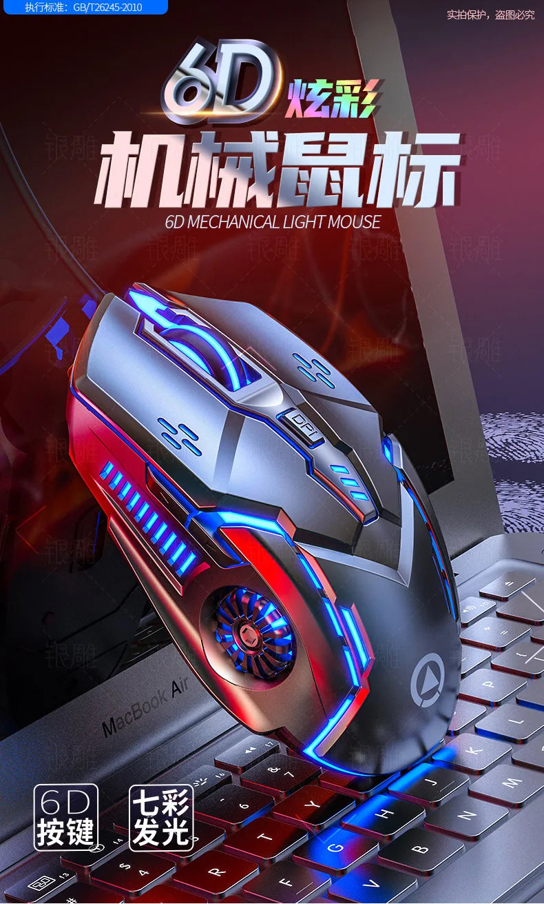 Laser Mouse for PC Gamer Gaming Mouse Ergonomic Mice with LED Backlit USB Mice for Computer Gamer Girl Mouse for Laptop