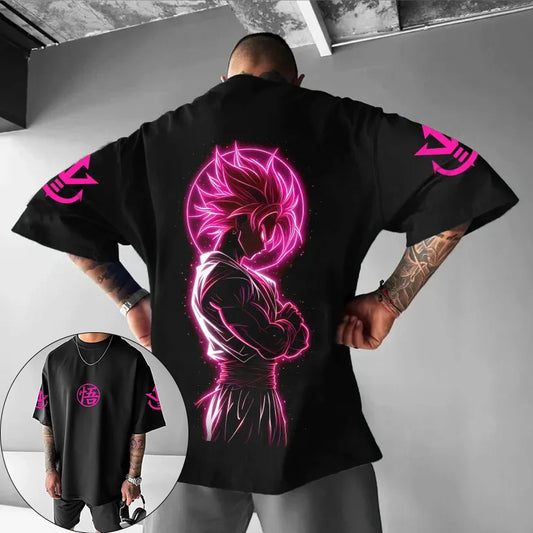 Dragon Ball Japanese Anime Goku Men's T-shirt Summer Cotton Boys Y2K Harajuku Children's Parent-Child Leisure Short Sleeves