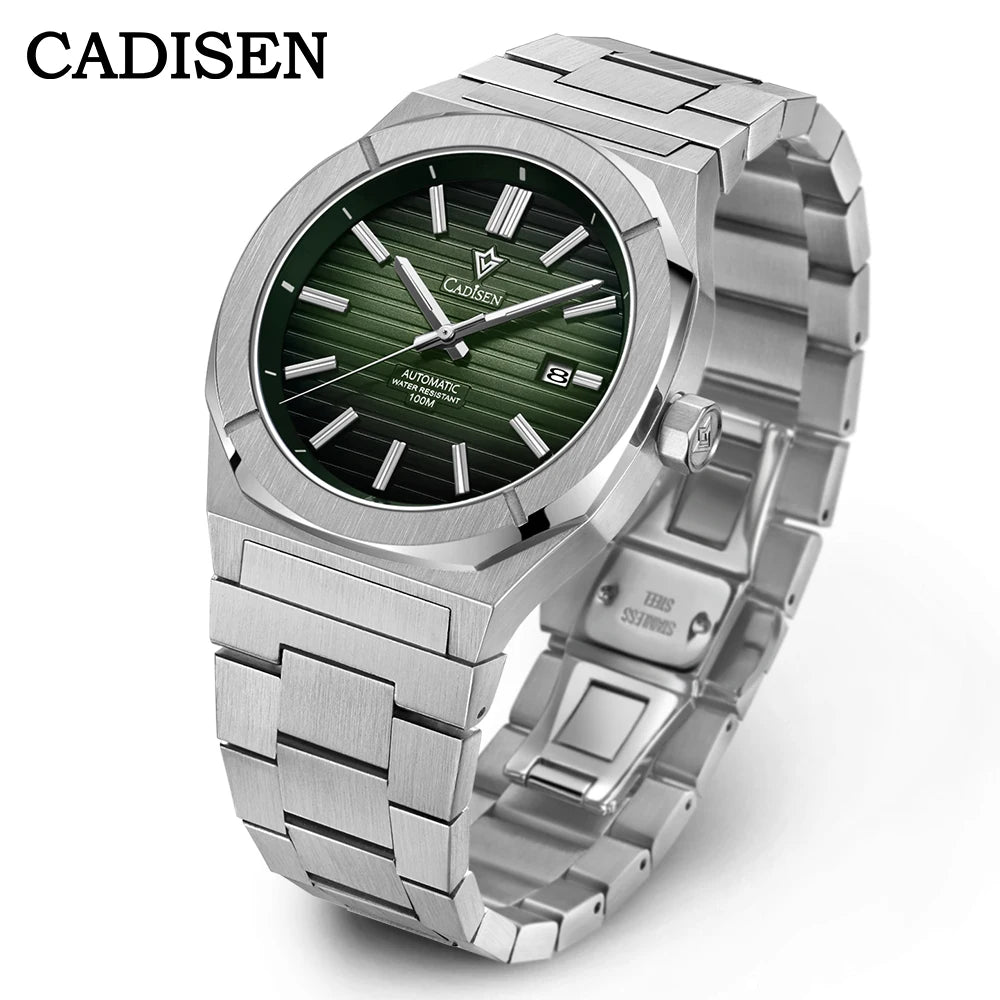 CADISEN Diver Watch Retro Luxury Sapphire MIYOTA 8215 German Designer Men Automatic Mechanical Watches 10Bar Waterproof Luminous