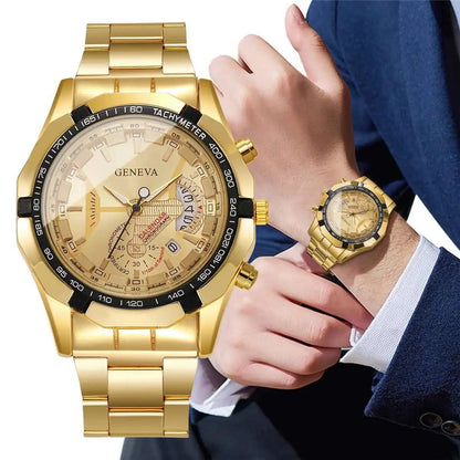 Montres de mode pour homme, montres d'affaires, montres de luxe à grand cadran avec calendrier, montres à quartz pour homme, Reloj Hombre (sans boîte)