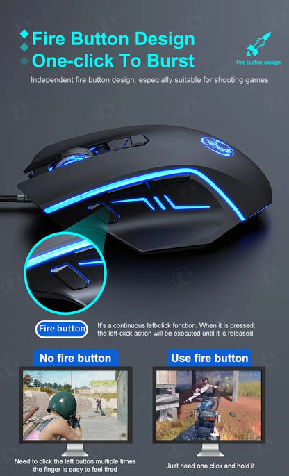 USB Wired Gaming Mouse,RGB Backlit Computer Mice,8 Keys 7200 DPI High Precision Optical Mouse For Office Laptop Home Computer