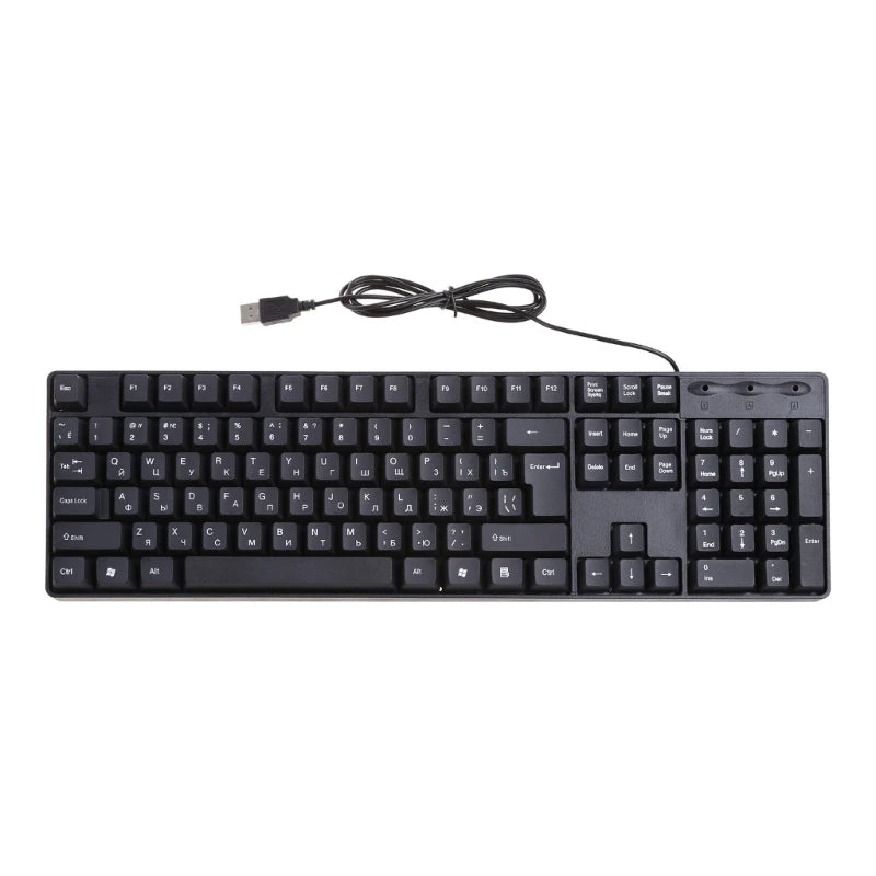 Ergonomic USB PC Computer Keyboard, Russian Keyboard / English Keyboard DropShipping