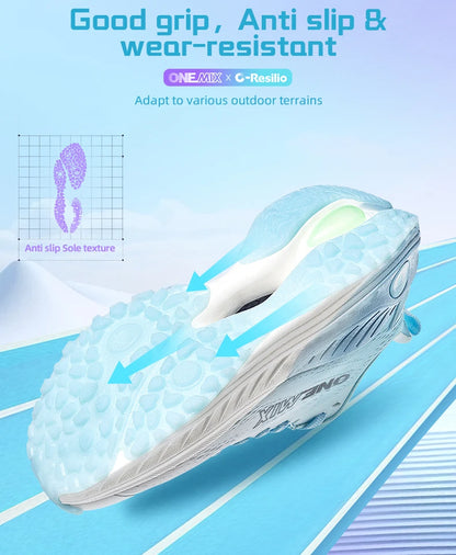 O-Resilio Running Shoes Men Cushion Stability Outdoor Sports Casual Mesh  Lace-up Lightweight Gym Jogging Sneakers