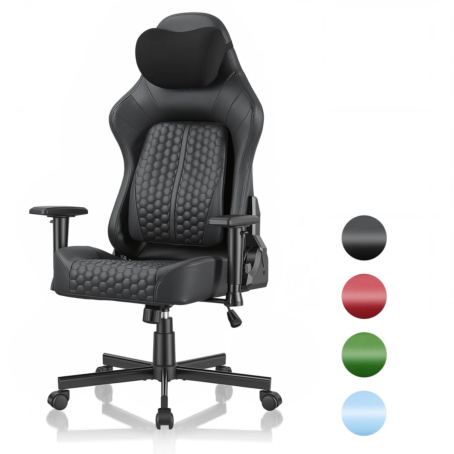 Devoko Gaming chair with 6-35 ° adjustable lumbarrest, thickened and wide seat cushion, ergonomic desk chair