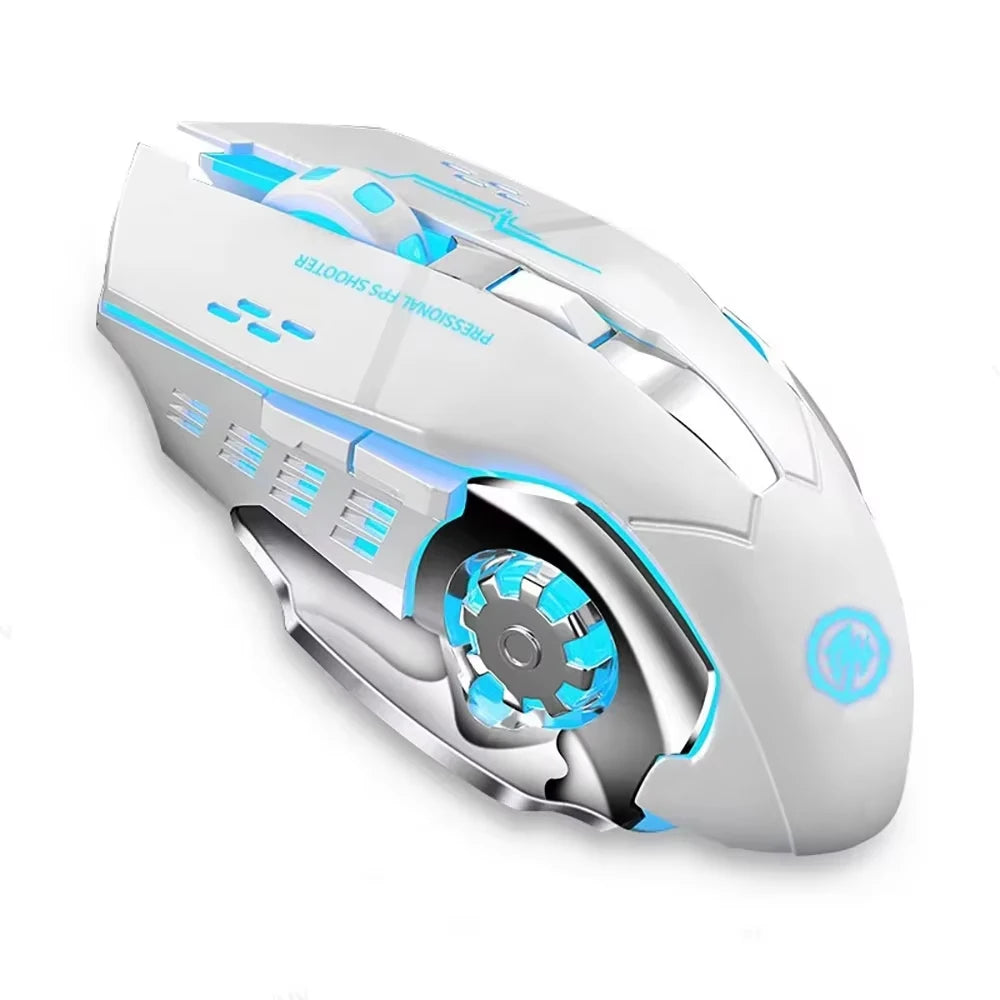 Wireless Bluetooth Mouse 2.4G USB Mecha Gaming Mouse Rechargeable Silent Backlight Mice Ergonomic Office Mice Game Accessories