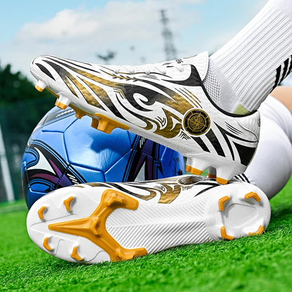 Original-Fußballschuhe, Herren-Trainingsschuhe, Outdoor-Schuhe, rutschfeste Kinder-Fußballschuhe, Schuhe mit langen Stollen, Herren-Futsal-Schuhe, Größe 32–45