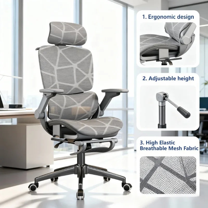 Air Titan Full Mesh Office Computer Gaming Ergonomic Three Zone Lumbar Support Student Desk Chair with Good Ventilation Design