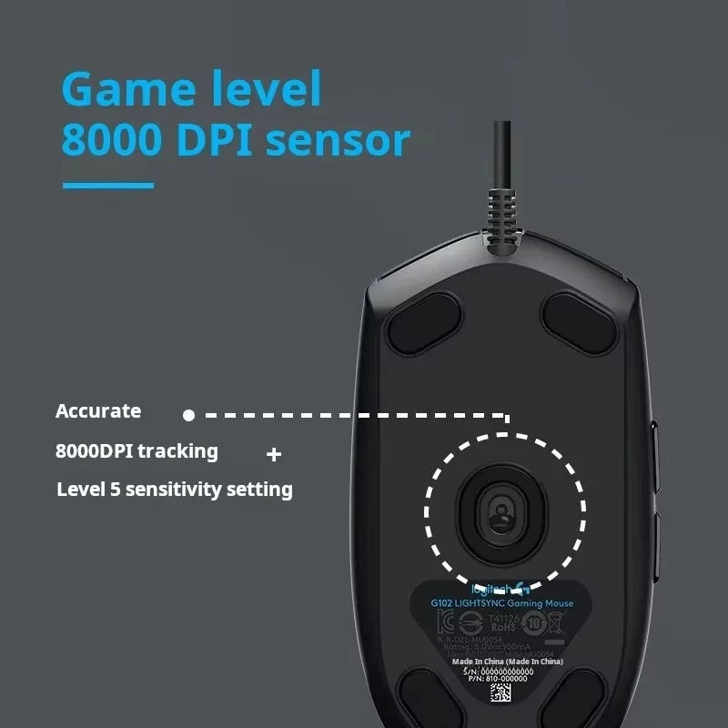 Logitech G305 G304 Gaming Mouse High DPI Precise Positioning Long Lasting Battery Perfect for Home Office Travel PC Gamer