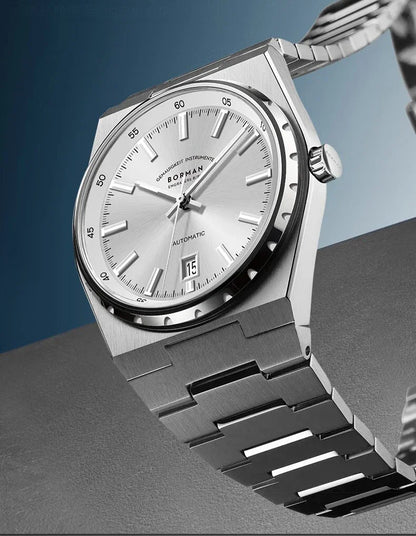 BORMAN Mens Automatic Watches 40mm Mechanical Wristwatch Ultrathick 10mm 5Bar Waterproof Sapphire Mirror Luminous Miyota 9015