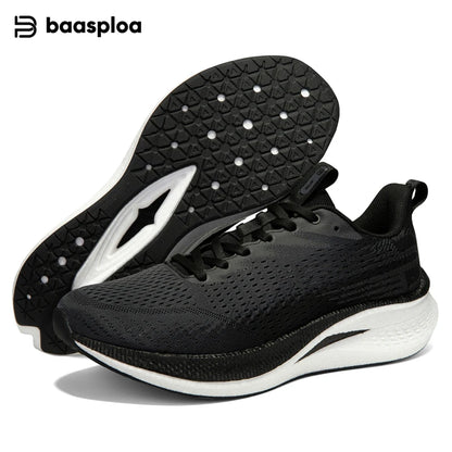 Baasploa Herren-Joggingsportschuhe mit Carbonplatte, professioneller Dämpfung, atmungsaktive rutschfeste Outdoor-Laufsneaker