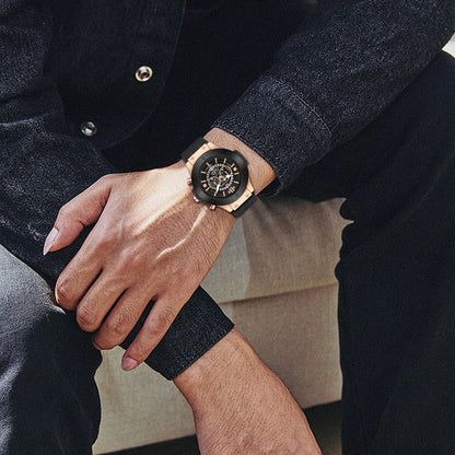 Montre pour homme de luxe, sportive, bracelet en silicone, mouvement japonais, calendrier, quartz, étanche – Relogio Masculino