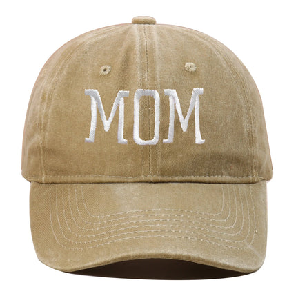 Mom and Dad Embroidered Baseball Hat Retro Sports Running Sunscreen Leisure Daily Versatile Travel Duck Tongue Hat