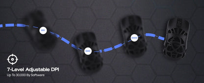 EPOMAKER Carbon X Wired/2.4G/BT Wireless Gaming Mouse 400 to 30,000 DPI Adjustable with PAW3950 Sensor for PC/Mac/Linux