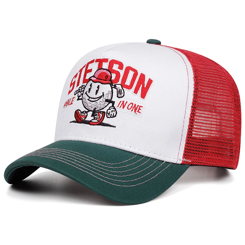2025 Creative New Baseball Hat STETSON Snowman Truck Hat Men's Street Hip Hop Hat Women's Outdoor Leisure Sunshade Hat Mesh Hat