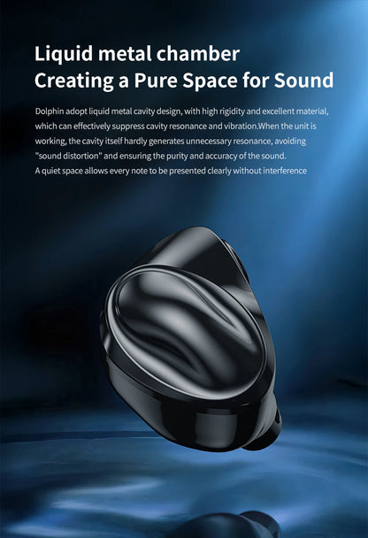 TRN Dolphin headphone10mm dual magnetic circuit dynamic driver Liquid metal Earphone