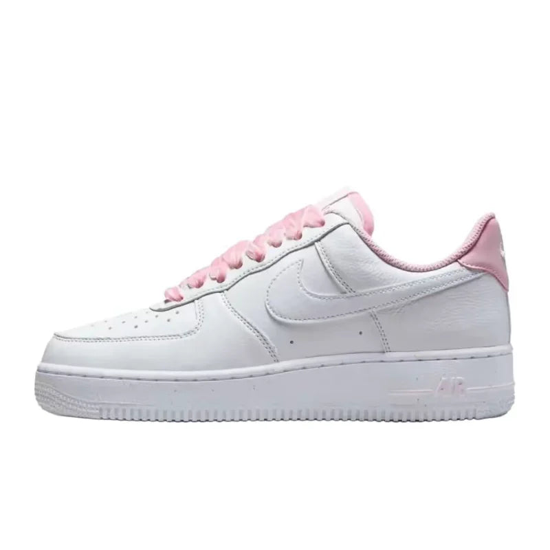 Nike Air Force 1 Low Trendy Pink Velvet Laces Stylish, Unique, Comfortable, Versatile Low-Top Sneakers Women's HV4403-601