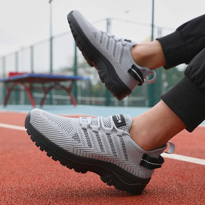 Men's Casual Shoes Breathable Fly Woven Mesh Upper Comfortable Outdoor Walking Cycling Exercise Shoes for Men Tenis Para Hombre