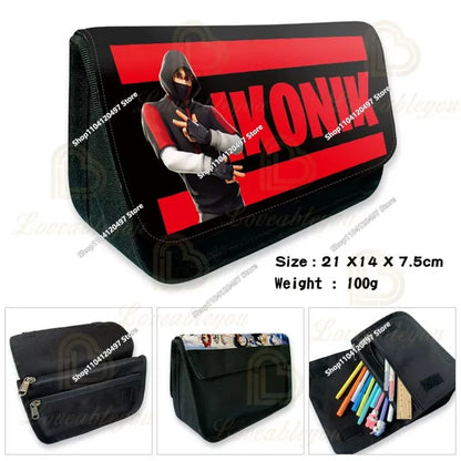 Fortnite Kids Pencil Bag Kawaii Pencil Case Large Capacity Waterproof Handheld Cosplay Pencil Pouch Office Stationary Gift Toy