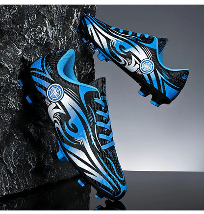 Original-Fußballschuhe, Herren-Trainingsschuhe, Outdoor-Schuhe, rutschfeste Kinder-Fußballschuhe, Schuhe mit langen Stollen, Herren-Futsal-Schuhe, Größe 32–45