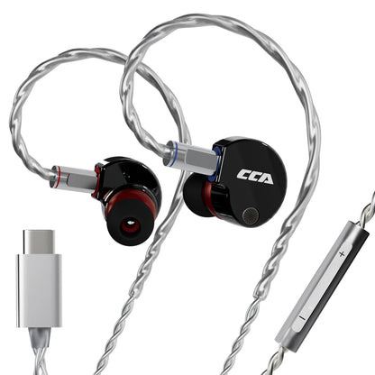 CCA Phoenix Metal Alloy Body 10mm Dual Magnetic Dynamic Coil HIFI Sound Quality In Ear Wired Esports Music Earphones