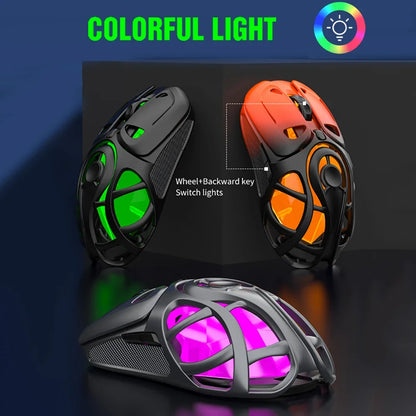 X10 Tri-Mode Gaming Mouse Wireless Mouse 10000 DPI 1000Hz Return Rate Bluetooth Mouse RGB Rechargeable Mouse BT/2.4G/Wired Mice