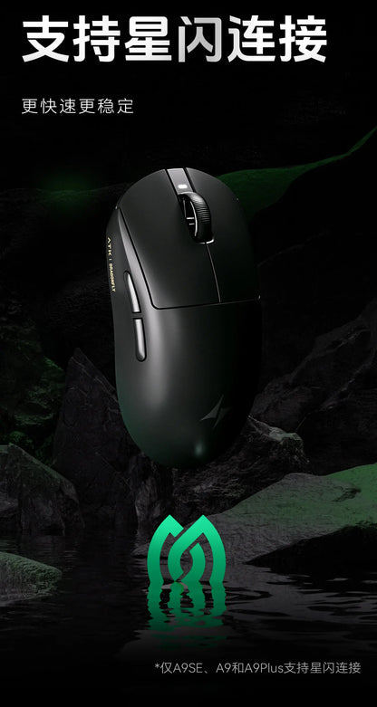 ATK A9 Wireless Gaming Mouse NearLink Technology Ergonomic PAW3395 Tri-Mode Bluetooth Low Latency Esports Mice PC