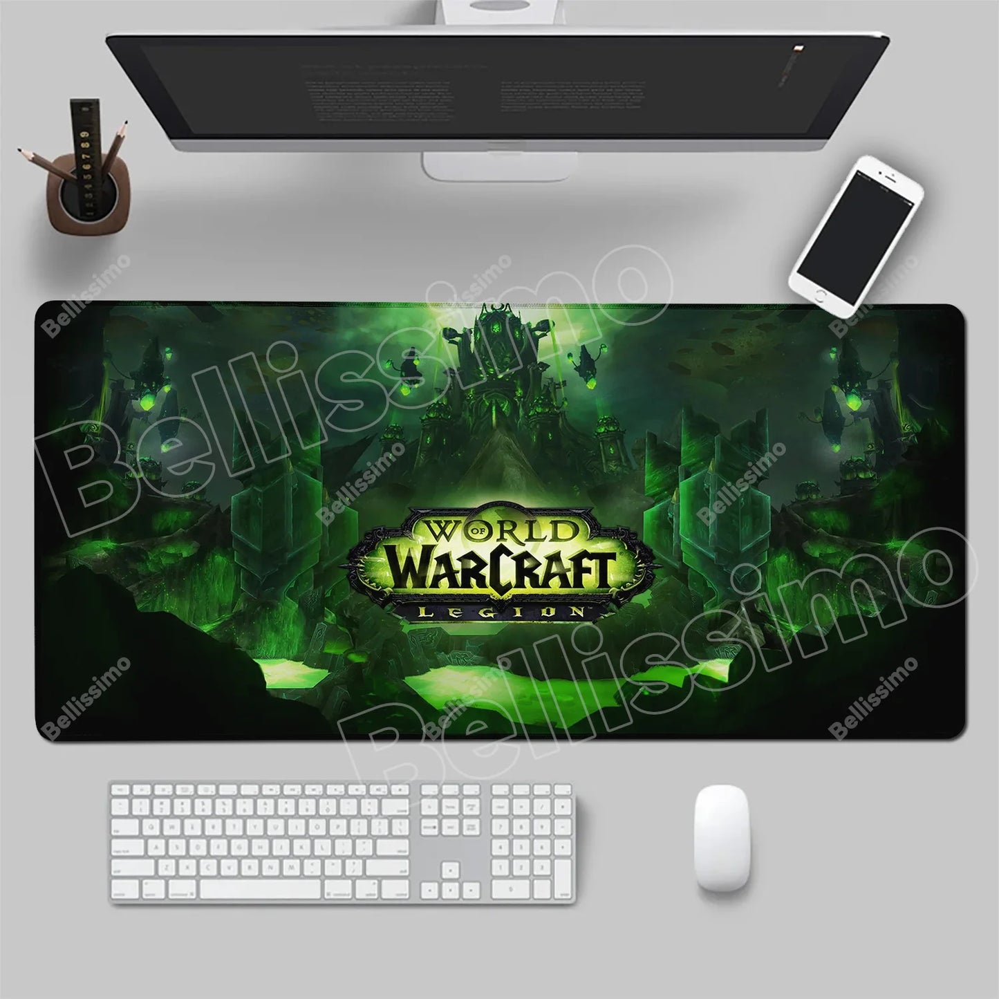World Of Warcraft 90x40 Μεγάλο Gaming Mouse Pad Επιφάνειας Γραφείου για Παιχνίδια Csgo, Φυσικό Καουτσούκ, Μεγάλο Gamer XXL Mousepad Υπολογιστή
