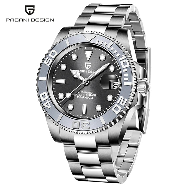 PAGANI DESIGN V2 Japan Mov't 40MM Luxury Men Mechanical Watch Sapphire Glass Ceramic Bezel Automatic Diving Watches for Men